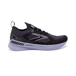 Brooks Levitate StealthFit GTS 5 Womens Road Running Shoes Black/Grey/Purple | USA-FVR812967